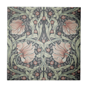 Art Nouveau, William Morris pimpernel bloemontwerp Tegeltje