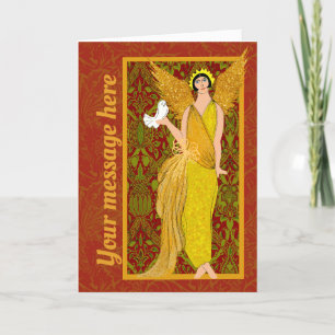 Art Nouveau William Morris Retro Kerst Kaart