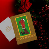 Art Nouveau William Morris Retro Kerst Kaart