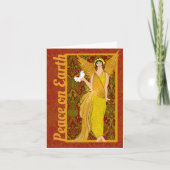 Art Nouveau William Morris Retro Kerst Kaart (Voorkant)