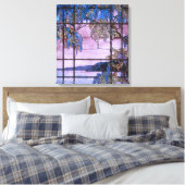 Art Nouveau Willow Tree Schilderachtig vensterontw Canvas Afdruk (Insitu (Slaapkamer))