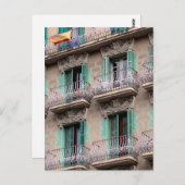 Art Nouveau Windows - Barcelona, Spanje Briefkaart (Voorkant / Achterkant)