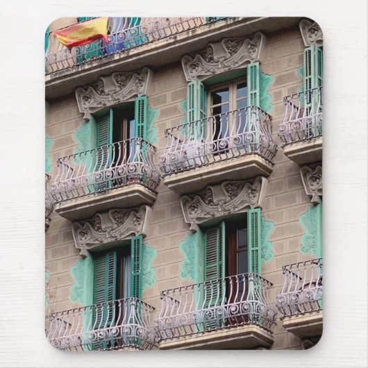 Art Nouveau Windows - Barcelona, Spanje Muismat (Voorkant)