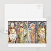 Art Nouveau Windows Briefkaart (Voorkant / Achterkant)