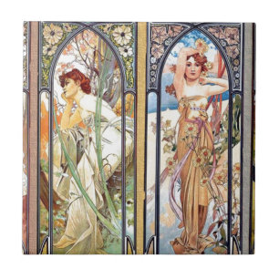 Art Nouveau Windows Tegeltje