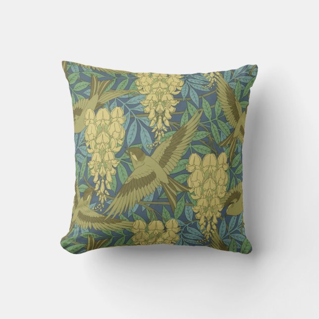 Art Nouveau Wisteria Design Pillow Kussen (Voorkant)