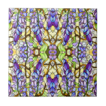 Art Nouveau Wisteria Faux Glas in lood