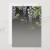 Art Nouveau  Wisteria Floral Couples Shower Kaart (Achterkant)