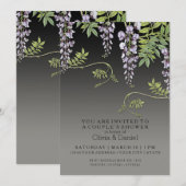 Art Nouveau  Wisteria Floral Couples Shower Kaart (Voorkant / Achterkant)