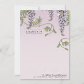 Art Nouveau  Wisteria Floral Dank u Notitiekaartje (Voorkant)