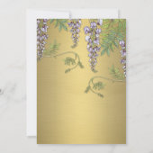 Art Nouveau  Wisteria Floral Rehearsal Kaart (Achterkant)