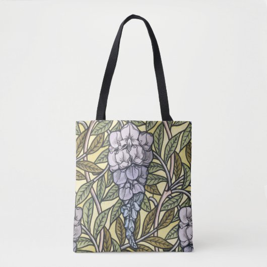 Art nouveau wisteria flower pattern   tote bag (Voorkant)