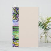 Art Nouveau Wisteria Flowers Floral Stationery Briefpapier (Staand voorkant)