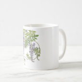 Art nouveau wisteria koffiemok (Voorkant rechts)