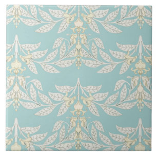 Art Nouveau wisteria patroon zachte turkooise Tegeltje