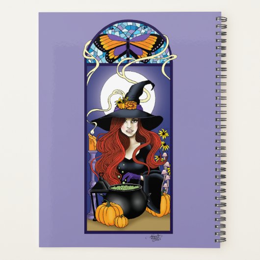 Art Nouveau Witch Planner (Achterkant)