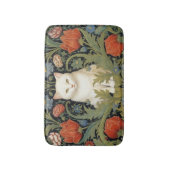 Art nouveau witte kat in de tuin badmat (Voorkant Verticaal)