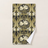 Art Nouveau Witte Tulpen Bad Handdoek (Handdoek)