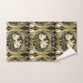 Art Nouveau Witte Tulpen Bad Handdoek (Handdoek)