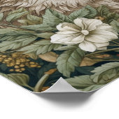 Art nouveau wolf in de bladeren poster (Hoek)