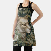 Art nouveau wolf in de bladeren schort (Insitu)