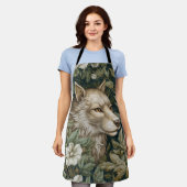 Art nouveau wolf in de bladeren schort (Gedragen)