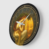 Art Nouveau Woman At Sunset Grote Klok (Hoek)