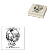 Art Nouveau Woman boekt de Ex Libris-Sjabloon Rubberstempel (Gestempeld)