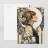 Art Nouveau Woman Briefkaart (Voorkant / Achterkant)