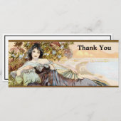 Art Nouveau Woman door Alphonse Mucha-Sjabloon (Voorkant / Achterkant)