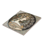  Art Nouveau Woman door Alphonse Mucha Tegeltje (Zijkant)