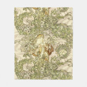  Art Nouveau Woman Floral Pattern van Mucha Fleece Deken (Voorkant)