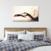 Art Nouveau Woman Greyhounds Louis Icart Canvas Afdruk (Insitu (Slaapkamer))
