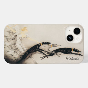 Art Nouveau Woman Greyhounds Louis Icart Case-Mate iPhone 14 Hoesje
