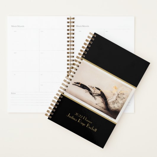 Art Nouveau Woman Greyhounds Louis Icart Planner (Display)