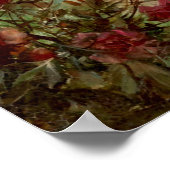 Art Nouveau Woman in Flowers under a Crescent Moon Poster (Hoek)