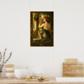 Art Nouveau Woman In Vineyard With Wine Poster (Keuken)