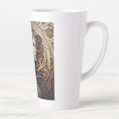 Art Nouveau Woman Latte Mok (Rechts)