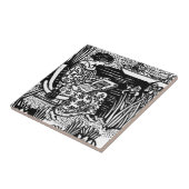 Art Nouveau Woman Leading Tegeltje (Zijkant)