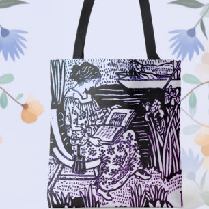 Art Nouveau Woman Leading Tote Bag