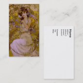 Art Nouveau Woman met Clematis Visitekaartje (Voorkant / Achterkant)