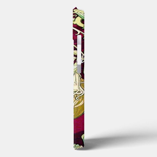 Art Nouveau Woman met Daisy Monogramed Case-Mate iPhone Case (Achterkant / Links)