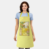 Art Nouveau Woman met zonnebloemen Schort (Gedragen)