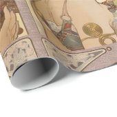 Art Nouveau Woman Mucha Beauful Cadeaupapier (Rol Hoek)