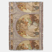 Art Nouveau Woman Mucha Beauful Deken (Voorkant Verticaal)