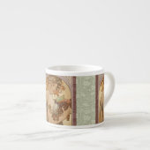Art Nouveau Woman Mucha Beauful Espresso Kop (Voorkant rechts)