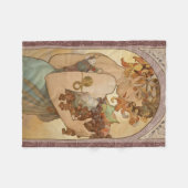 Art Nouveau Woman Mucha Beauful Fleece Deken (Voorkant (Horizontaal))