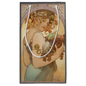 Art Nouveau Woman Mucha Beauful Klein Cadeauzakje (Achterkant)