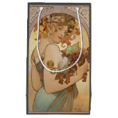 Art Nouveau Woman Mucha Beauful Klein Cadeauzakje (Voorkant)