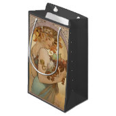 Art Nouveau Woman Mucha Beauful Klein Cadeauzakje (Voorkant Gekanteld)